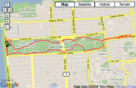 10 Mile Golden Gate Park Run